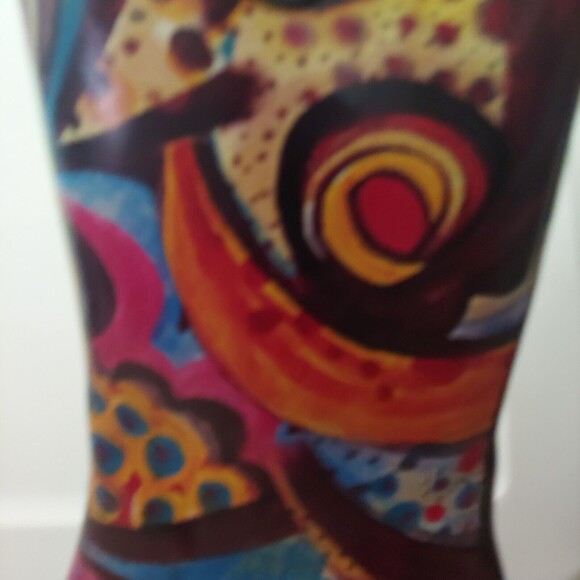 Funky Colorful Cowboy Rain Boots  Size 5 Pointed Toe EU 35 - Picture 15 of 16